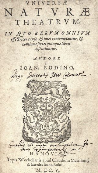 Große Abbildung Nr.1: 124-62 Bodin,J.: (Alte Drucke, Handschriften und Theologie)