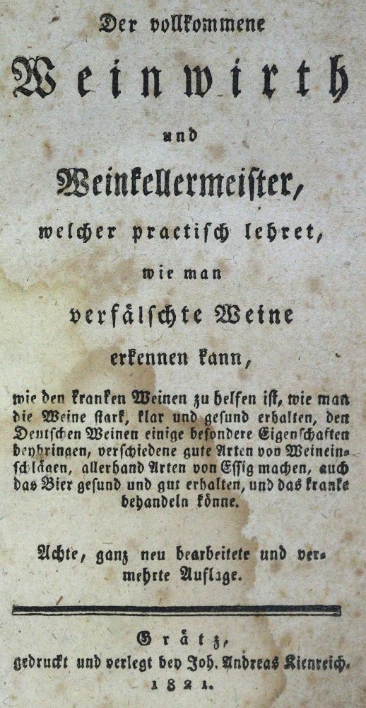 Große Abbildung Nr.1: 124-648 Vollkommene Weinwirth, Der,: (Küche und Haushalt, Getränke, Wein)
