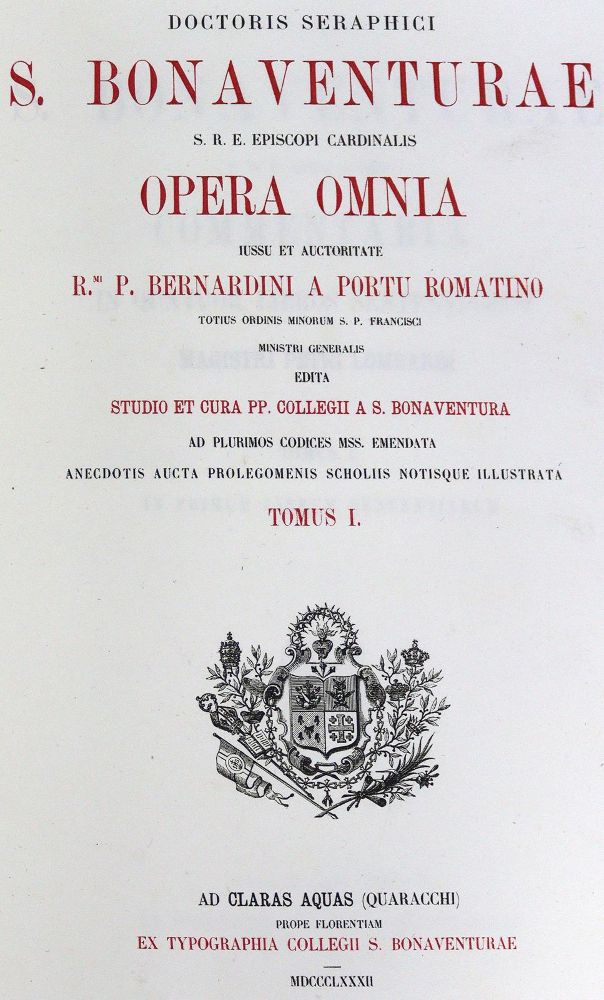 Große Abbildung Nr.1: 124-65 Bonaventura,S.: (Alte Drucke, Handschriften und Theologie)