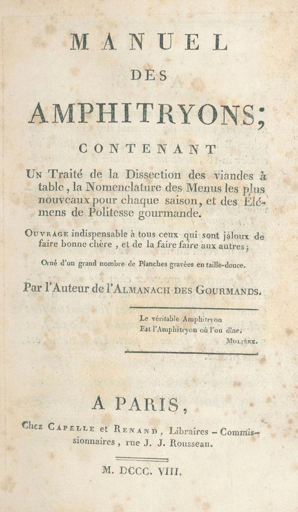 Große Abbildung Nr.3: 124-650 (Grimod de la Reyniere,A.B.L.).: (Küche und Haushalt)