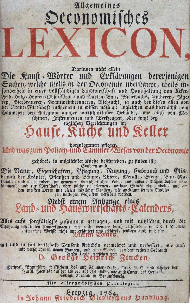 Große Abbildung Nr.1: 124-663 Zincke,G.H.: (Küche und Haushalt, Haushalt)