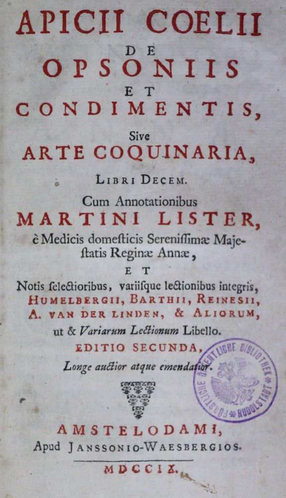 Große Abbildung Nr.2: 124-668 Apicius,C.: (Küche und Haushalt, Kochbücher)