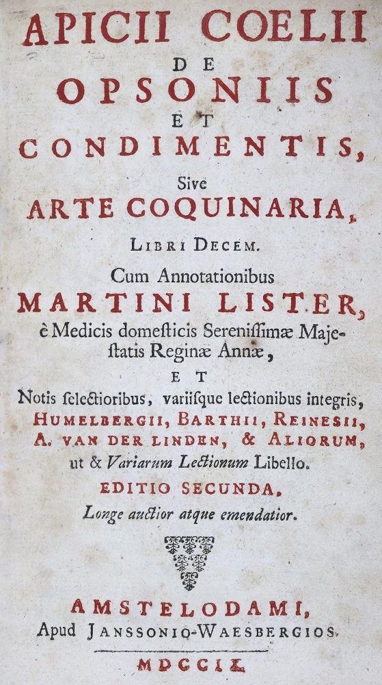 Große Abbildung Nr.2: 124-669 Apicius Coelius.: (Küche und Haushalt, Kochbücher)