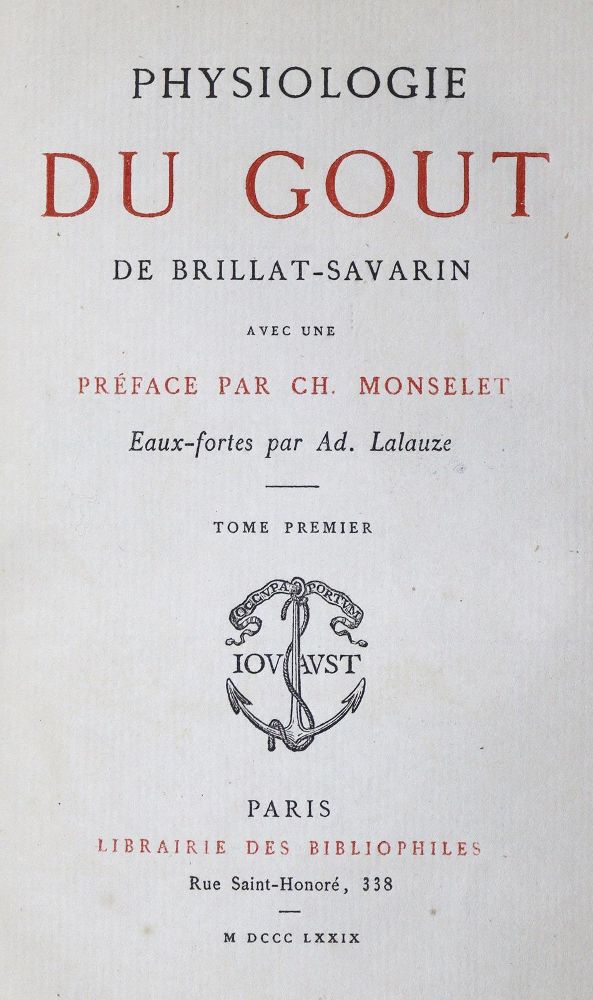 Große Abbildung Nr.3: 124-675 Brillat-Savarin,(J.A.).: (Küche und Haushalt, Kochbücher)