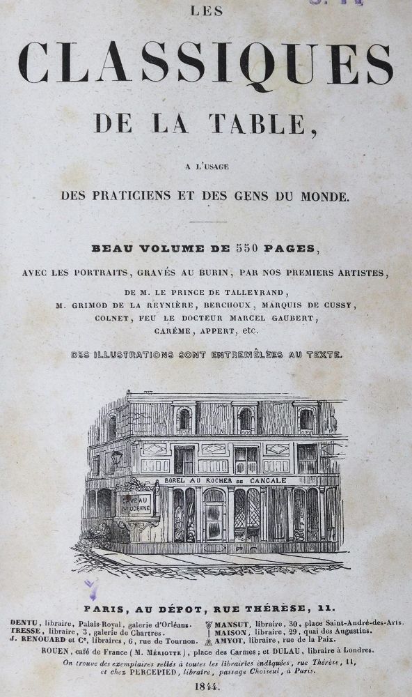 Große Abbildung Nr.1: 124-676 Classiques de la Table, Les.: (Küche und Haushalt, Kochbücher)
