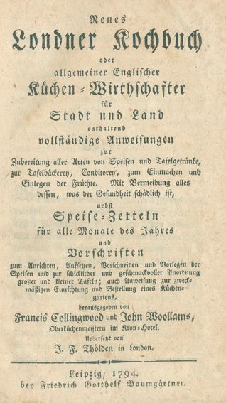 Große Abbildung Nr.1: 124-678 Collingwood,F. u. J.Woollams.: (Küche und Haushalt, Kochbücher)