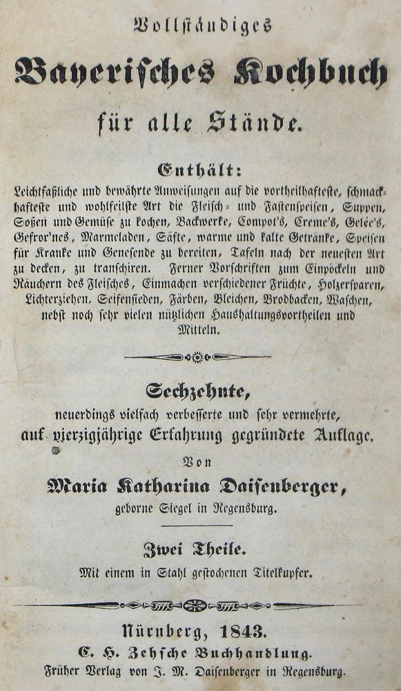 Große Abbildung Nr.2: 124-679 Daisenberger,M.K.: (Küche und Haushalt, Kochbücher)