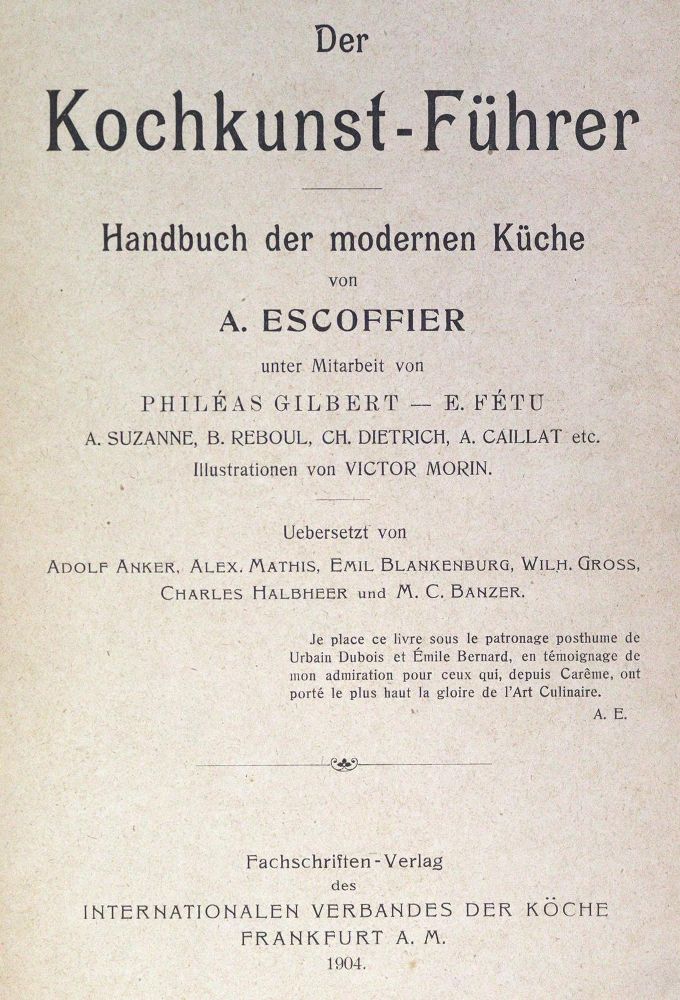 Große Abbildung Nr.11: 124-692 Escoffier,A.: (Küche und Haushalt, Kochbücher)