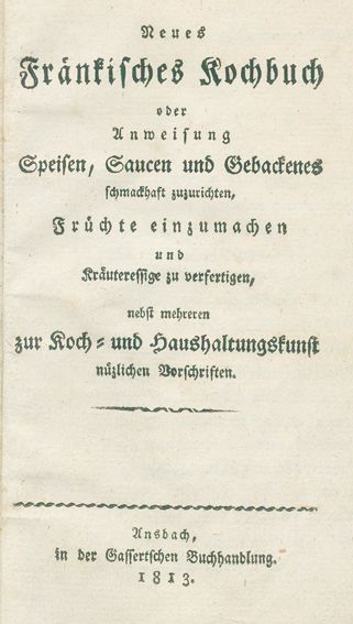 Große Abbildung Nr.1: 124-694 (Funk,M.D.).: (Küche und Haushalt, Kochbücher, Franken)
