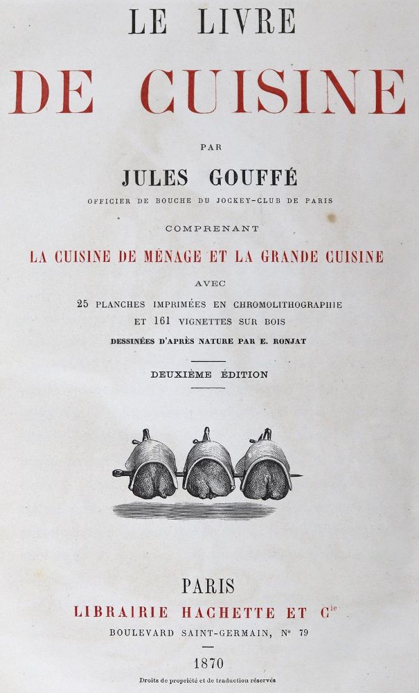 Große Abbildung Nr.1: 124-697 Gouffe,J.: (Küche und Haushalt, Kochbücher)