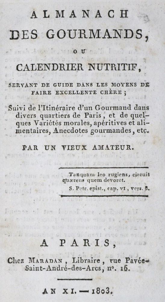 Große Abbildung Nr.12: 124-700 (Grimod de la Reyniere,A.B.L.).: (Küche und Haushalt, Kochbücher)
