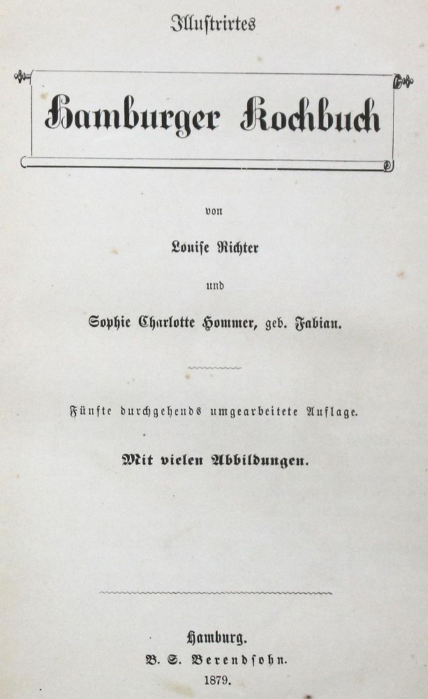 Große Abbildung Nr.2: 124-702 Richter,L. u. S.C.Hommer.: (Küche und Haushalt, Kochbücher, Hamburg)