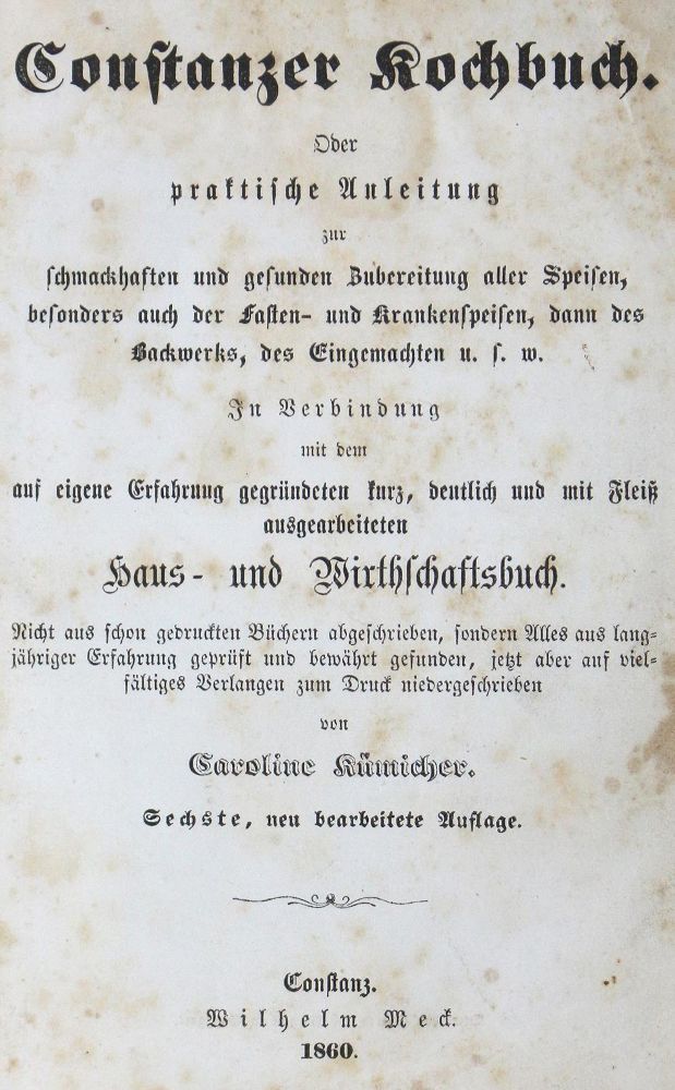 Große Abbildung Nr.1: 124-717 Kümicher,C.: (Küche und Haushalt, Kochbücher)