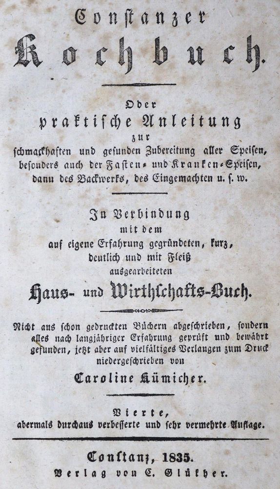 Große Abbildung Nr.1: 124-718 Kümicher,C.: (Küche und Haushalt, Kochbücher)