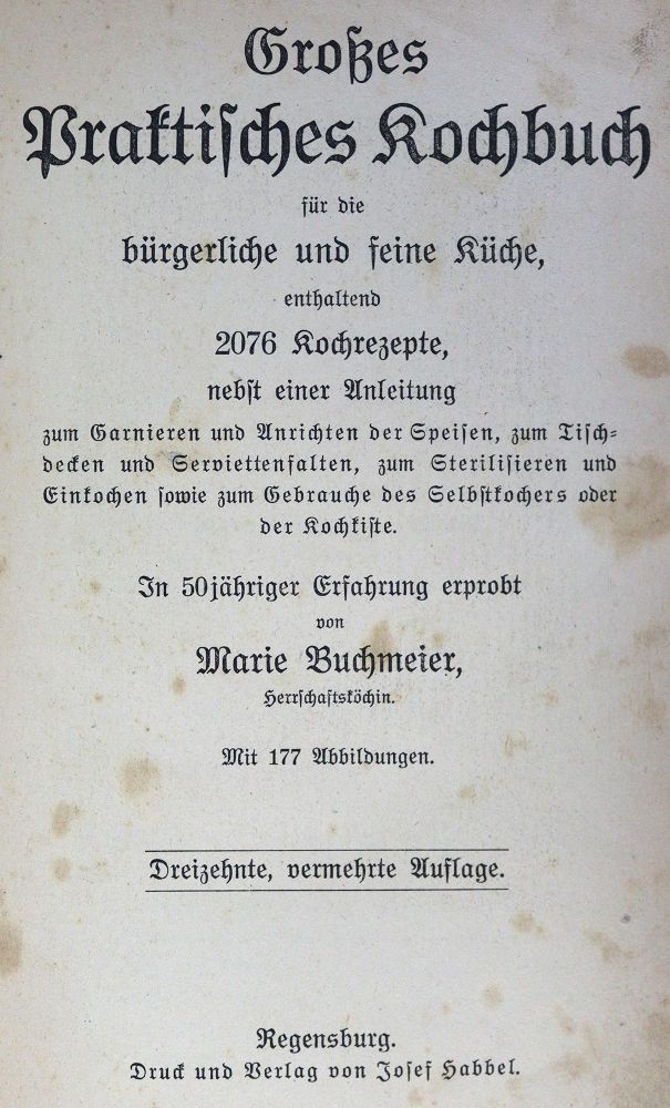 Große Abbildung Nr.2: 124-745 Sammlung: (Küche und Haushalt, Kochbücher)