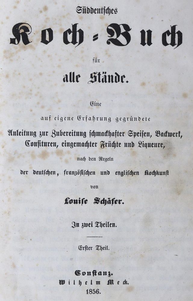 Große Abbildung Nr.1: 124-751 Schäfer,L.: (Küche und Haushalt, Kochbücher)