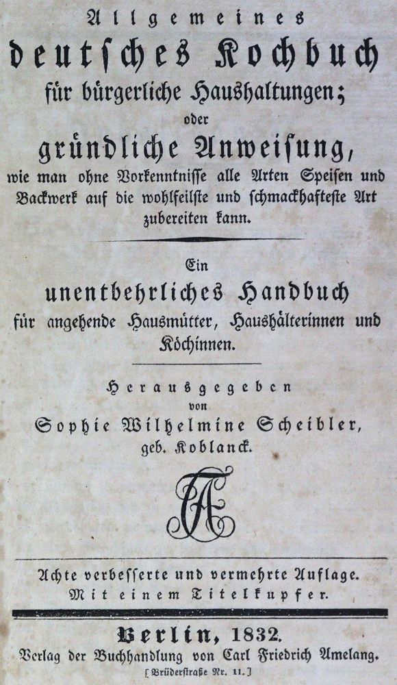 Große Abbildung Nr.2: 124-752 Scheibler,S.W.: (Küche und Haushalt, Kochbücher)