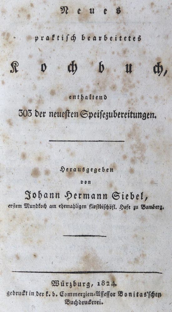 Große Abbildung Nr.1: 124-755 Siebel,J.H.: (Küche und Haushalt, Kochbücher)