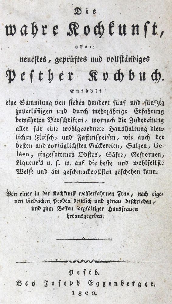 Große Abbildung Nr.1: 124-763 (St.Hilaire,J.v.).: (Küche und Haushalt, Kochbücher, Ungarn)