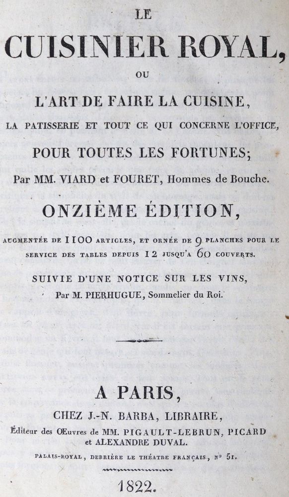 Große Abbildung Nr.1: 124-767 Viard,(A.) u. Fouret.: (Küche und Haushalt, Kochbücher)