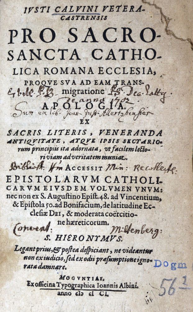 Große Abbildung Nr.1: 124-77 Calvinus (Baronius),J. (d.i. J.Kahl).: (Alte Drucke, Handschriften und Theologie)