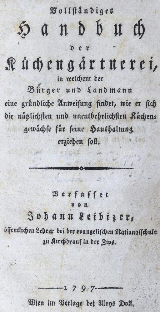Große Abbildung Nr.1: 124-779 Leibizer,J.: (Land- und Forstwirtschaft, Garten)