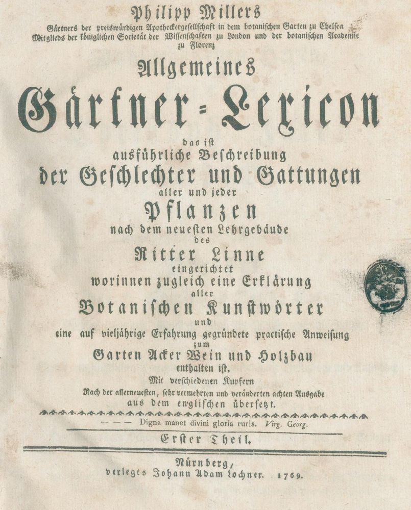 Große Abbildung Nr.2: 124-782 Miller,P.: (Land- und Forstwirtschaft, Garten)
