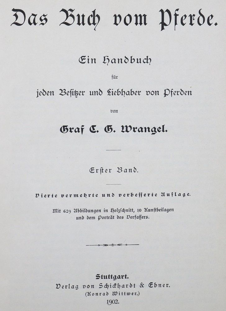Große Abbildung Nr.1: 124-794 Wrangel,C.G.v.: (Land- und Forstwirtschaft, Tierhaltung, Pferde)