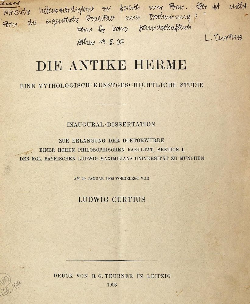Große Abbildung Nr.1: 124-797 Curtius,L.: (Archäologie)