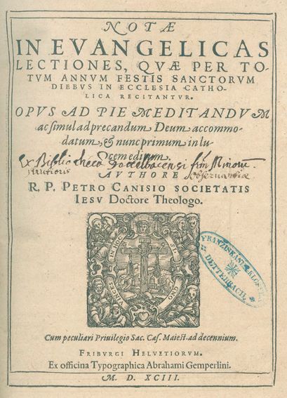 Große Abbildung Nr.1: 124-80 Canisius,P.: (Alte Drucke, Handschriften und Theologie)