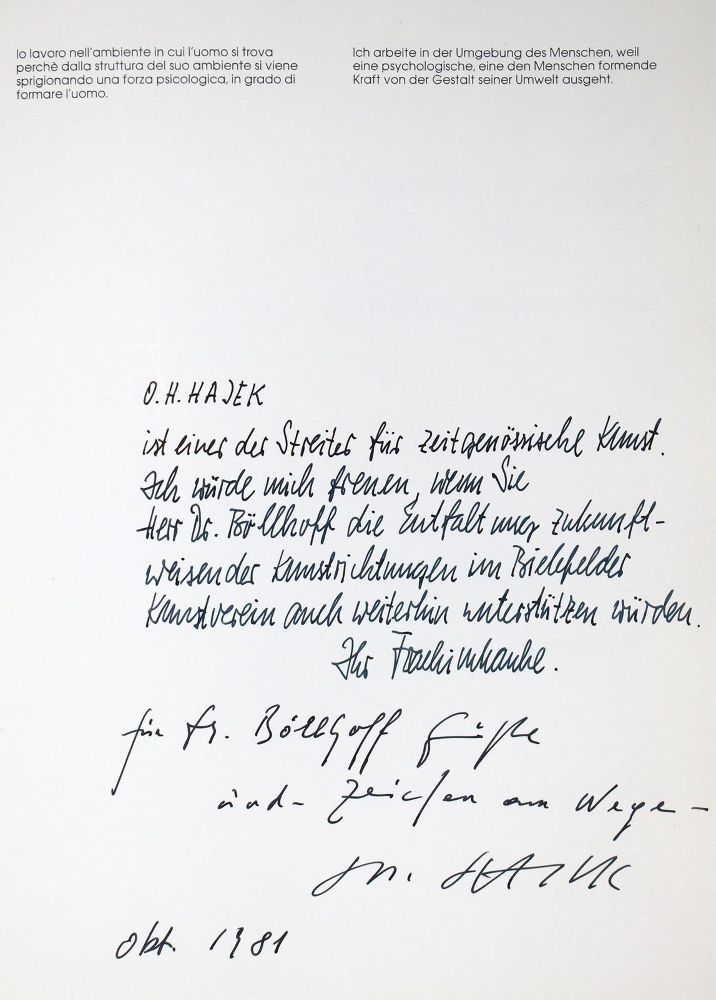 Große Abbildung Nr.1: 124-828 Hajek,O.H.: (Kunstwissenschaft)