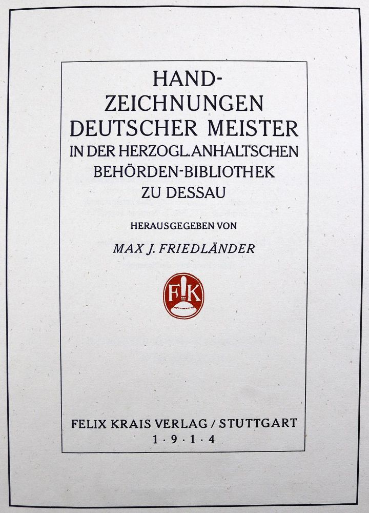 Große Abbildung Nr.12: 124-829 Friedländer,M.J.: (Handzeichnungen)