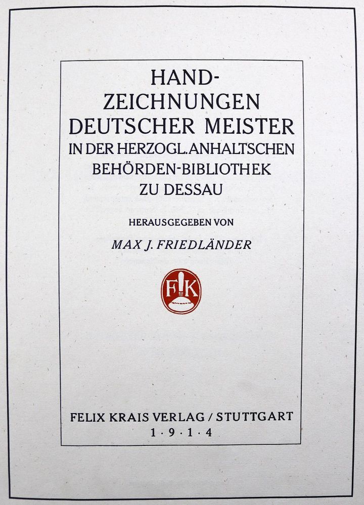 Große Abbildung Nr.2: 124-829 Friedländer,M.J.: (Handzeichnungen)