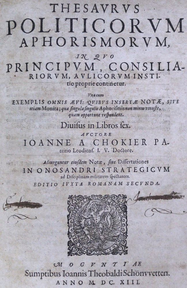 Große Abbildung Nr.1: 124-85 Chokier,J.de.: (Alte Drucke, Handschriften und Theologie)