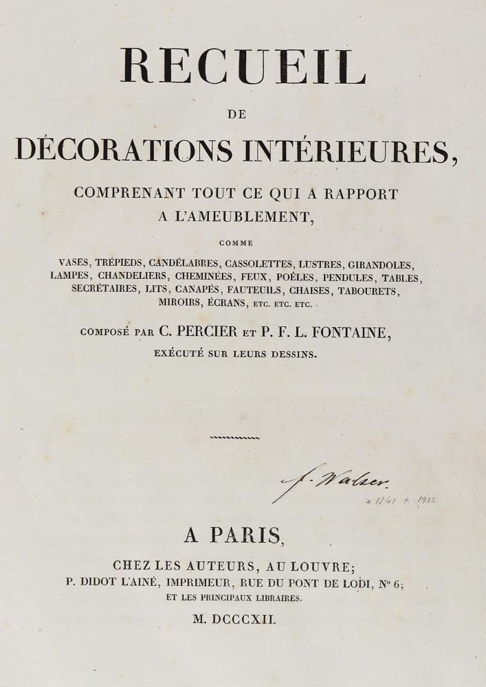 Große Abbildung Nr.3: 124-851 Percier,C. u. P.F.L.Fontaine.: (Kunstwissenschaft)
