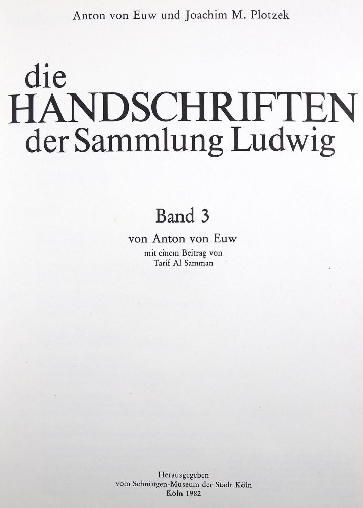 Große Abbildung Nr.11: 124-868 Euw,A.v. u. J.M.Plotzek.: (Autographen, Ludwig, Sammlung)