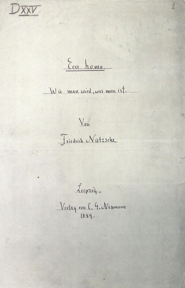 Große Abbildung Nr.11: 124-898 Nietzsche,F.: (Faksimile)