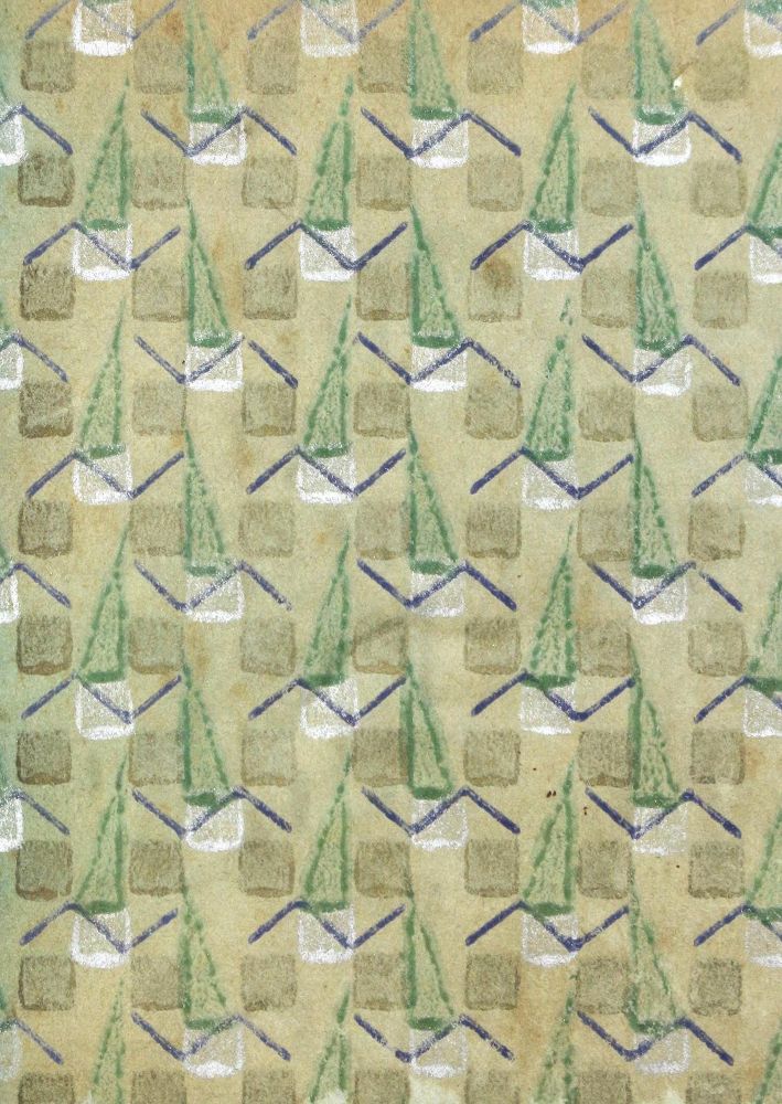 Große Abbildung Nr.2: 124-929 Vorsatzpapier.: (Papier, Jugendstil)