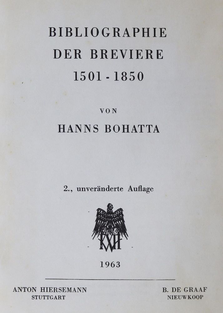 Große Abbildung Nr.1: 124-931 Sammlung: (Bibliographie und Buchwesen)