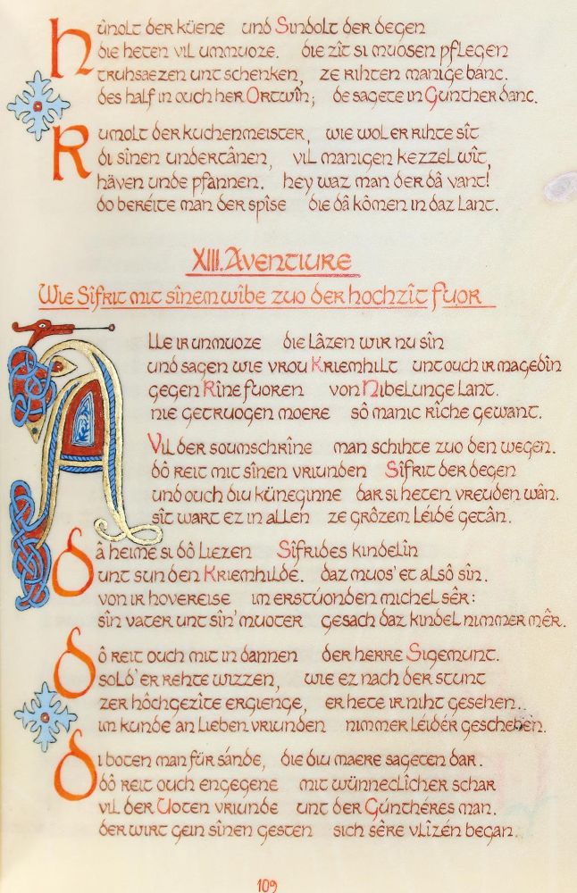 Große Abbildung Nr.2: 124-934 Nibelungenlied.: (Typographie und Kalligraphie, Handschriften)