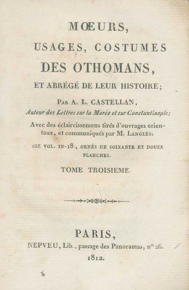 Große Abbildung Nr.2: 124-980 Castellan,A.L.: (Mode und Trachten, Türkei)