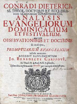 Bild Nr.1: 124-100 Dieterich,C.: (Alte Drucke, Handschriften und Theologie)