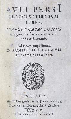 Bild Nr.1: 124-1081 Casaubon,I.: (Literatur und illustrierte Bücher bis 19.Jahrhundert)