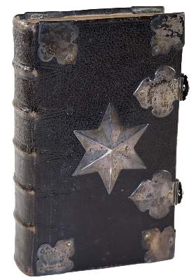 Bild Nr.1: 124-1115 Schwarzer Ledereinband: (Einband)
