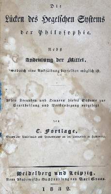 Bild Nr.1: 124-1128 Fortlage,C.: (Literatur und illustrierte Bücher bis 19.Jahrhundert)