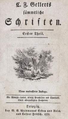 Bild Nr.1: 124-1131 Gellert,C.F.: (Literatur und illustrierte Bücher bis 19.Jahrhundert)