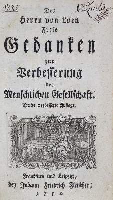 Bild Nr.1: 124-1165 Loen,J.M.v.: (Literatur und illustrierte Bücher bis 19.Jahrhundert)