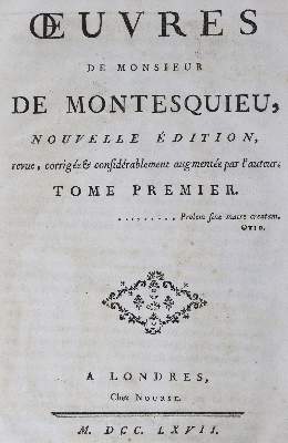 Bild Nr.2: 124-1180 Montesquieu,C.L.S.de.: (Literatur und illustrierte Bücher bis 19.Jahrhundert)