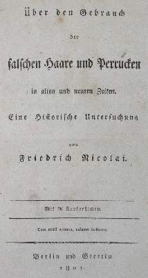 Bild Nr.1: 124-1186 Nicolai,F.: (Literatur und illustrierte Bücher bis 19.Jahrhundert)