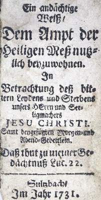 Bild Nr.1: 124-13 Andächtige Weiß, Ein,: (Alte Drucke, Handschriften und Theologie)